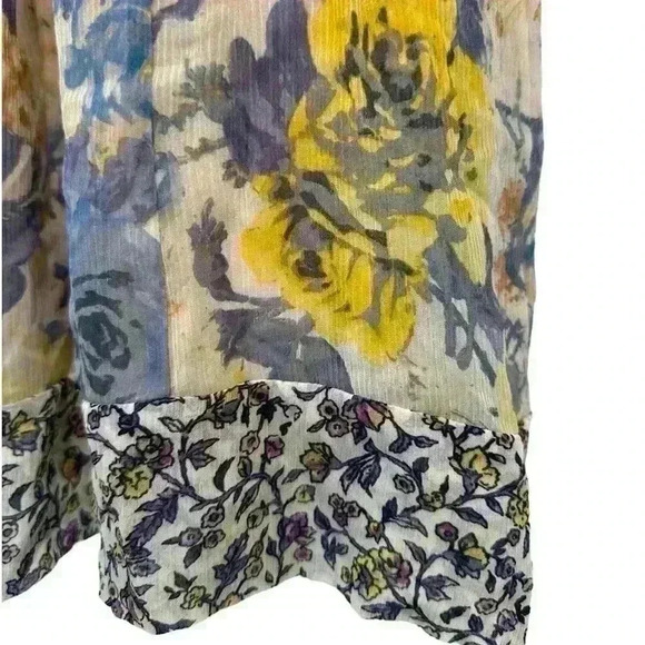 Joie Cycla Tunic Top in Mixed Floral Yellow Print Size Small - Picture 7 of 11